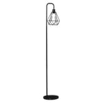 Golvlampa I Industriell Stil, Elegant Golvlampa Med E27 Sockel För Sovrum Och Matsal, Stål, Marmor, Svart, Ø25 X 152H Cm