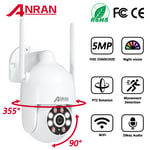 ANRAN 5MP Smart Security Camera WiFi Wireless CCTV PTZ 360° 2 Way Audio Home