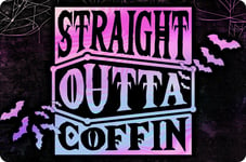 Small Tin Sign: STRAIGHT OUTTA COFFIN - Compton Ice Cube Dr Dre film movie gift