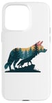 Coque pour iPhone 15 Pro Max Loup Randonnée Chasse Plein Air Camping Forêt Homme Femme Loup