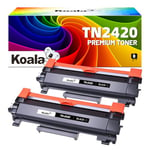 Koala Compatible Cartouche de Toner Replacement pour Brother TN2420 TN2410 pour MFC-L2710DW MFC-L2710DN MFC-L2750DW HL-L2350DW HL-L2375DW DCP-L2530DW MFC-L2730DW DCP-L2510D HL-L2310D (Noir, 2 Pièce)