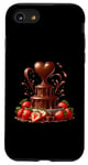 Coque pour iPhone SE (2020) / 7 / 8 Fontaine à chocolat en forme de cœur - Saint-Valentin romantique