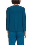 s.Oliver BLACK LABEL Women's 3/4 Sleeve Cardigan, Blue Green, 14