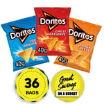 Doritos Tortilla Chips Tangy Cheese Chilli Heatwave Bundle 36 x 40g