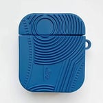 Liujingxue Wireless Earphones Set, For Apple AirPods 1/2 Generation Universal Sole Shape Bluetooth Headphone Holder, Shockproof Wireless Earphone Protective Cover (Color : Blue)