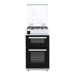 Hostess DOG50W 50cm Double Oven Gas Cooker White
