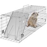 VEVOR Piège pour Animaux Vivants 610x203x203 mm Cage Trappe Chat Pliable Fil de Fer Galvanisé sans Cruauté avec Poignée Piège pour Lapins, Chats Errants, Écureuils, Ratons Laveurs, Marmottes, Opossum