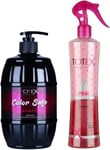 Totex Color Safe Hair Shampoo 750 ml & Pink Leave In Spray Conditioner 400ml Set