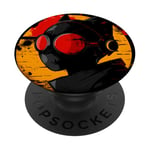 Chat cyborg ninja en tenue cyberpunk futuriste pour le PopSockets PopGrip Interchangeable