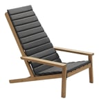 Between Lines Deck Chair Cushion - Charcoal