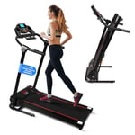 SereneLife Folding Treadmill - Foldable Home Exercise Machine, Cardio Fitness Equipment for Walking & Running, Motorized Electric Treadmill, w/LED Screen, 12 Modes, Bluetooth Connectivity, 10.4KM/H