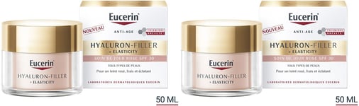 EUCERIN HYALURON-FILLER + ELASTICITY THIAMIDOL Soin de Jour Rosé SPF 30 anti-âge 50 ml Crème Pour La Peau 2x50