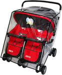 Universal Waterproof Twins Baby Stroller Pushchair Raincover Side by Side Double