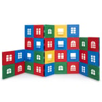 Playmags Magnetic Window Clickins 60Pc Super Strong Clear Color Tiles