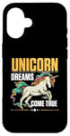 iPhone 16 Unicorn rainbow - Unicorn dreams come true Case