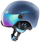 uvex Hlmt 400 Visor Style - Ski Helmet for Men and Women - Visor - Individual Fit - Navy Blue Matt - 58-61 cm