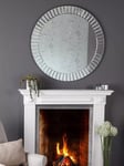 Laura Ashley Capri Bevelled Glass Round Wall Mirror, Clear