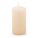 DONAU HOME - 1 bougie pilier classique/crème - 10 x 5 cm de diamètre - Non parfumées - Pour la décoration - Durée de combustion : 32 heures - Beige/crème - Bougies de cire/de table - Pour autel