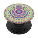 Green Mandala Pop Mount Socket Cute Knob Divine Mandala PopSockets Grip and Stand for Phones and Tablets