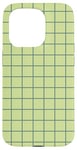 Coque pour iPhone 15 Pro Vert à carreaux, pastel danois, design pour le printemps, minimaliste