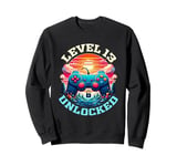 13 Year Old 13th Birthday Gift Level 13 Unlocked Gamer Sweatshirt