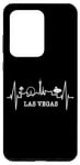 Coque pour Galaxy S20 Ultra Las Vegas Silhouette Battement Coeur J'adore Las Vegas
