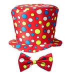 WIDMANN MILANO PARTY FASHION - Chapeau de clown avec noeud papillon, set de 2 pièces, pour enfants, cirque, anniversaire, déguisement, accessoire, carnaval