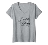 Womens Expect Nothing Appreciate Everything V-Neck T-Shirt