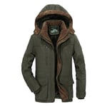 Parka Homme De Marque Plus De Velours Long Épaississant Doudoune Hommes À Capuche Doublure En Fausse Fourrure Manteau Homme -Zs306811