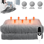 UK Electric Heated Throw 9 Heat Settings Under Blanket Washable Timing Mattress