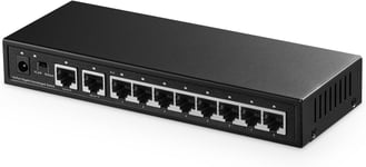 Bin Commutateur Ethernet Gigabit 10 ports,8 ports 100/1000 Mbps,liaison montante 2 Gigabit,prise en charge VLAN,boîtier en métal non géré Plug and Play,10X1G