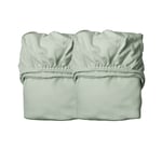 Leander - Lot de 2 draps housse lit bébé et junior - Vert Sauge