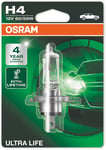 Lampa, H4 ULTRA LIFE, 1-pack Osram - VW - Toyota - Renault - Ford - Volvo - Skoda - Opel - Audi