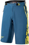 Alpinestars Mesa Shorts, Poseidon Blue/Acid Yellow, Size (30)