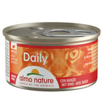 Almo Nature Daily Menu 6 x 85 g - Biter med storfekjøtt