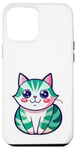 Coque pour iPhone 12 Pro Max Joli chat japonais, t-shirt japonais, chat manga