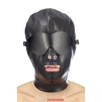 Cagoule BDSM en Cuir avec Bandeau Masque amovible Bondage - Fetish Tentation