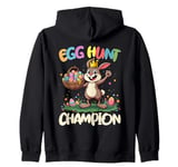 Easter Bunny, Egg Hunt Champion, Funny Easter Rabbit Zip Hoodie