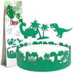 SCRAP COOKING - Déco Gâteau Dino - Kit Décoration pour Gâteau, Pâtisserie, Dessert, Anniversaire - Thème Dinosaure - Cake Design - 4911 Vert