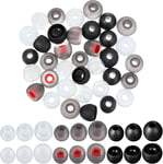 36  Pcs  Replacement  Earbud  Tips  Silicon  Ear  Bud  Cover  Earphone  Rubber