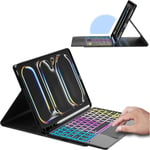 Étui Pour Ipad Pro 11" (M4) 2024 Avec Clavier Amovible : Diy 3 Zones 7 Couleurs Éclairage Clavier Avec Pavé Tactile Pour Ipad Pro 11" 2024 (M4) - Clavier Qwertz Ipad Avec Porte-Stylo