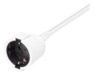 DELTACO – Earthed extension cable 1x CEE 7/3, 1x CEE 7/7, childproof, 5m, white (GT-0901)