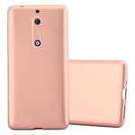 cadorabo Coque pour Nokia 5 2017 en Metallic Or Rose - Housse Protection Souple en Silicone TPU avec Anti-Choc et Anti-Rayures - Ultra Slim Fin Gel Case Cover Bumper