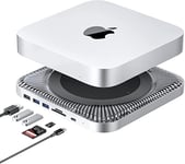 USB C Hub with Hard Drive Enclosure for Mac Mini M1, Tool-Free 7 in 1 Docking