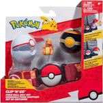 Pokémon PKW3163 Set-2-Inch Charmander Battle Figure with Clip ‘N’ Go Plus Luxury