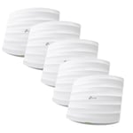 TP-Link Omada EAP245(5-PACK) point d'accès réseaux locaux sans fil 1750 Mbit/s Blanc Connexion Ethernet, supportant l'alimentation via ce port (PoE) - Neuf