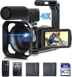 CAMWORLD 4K Video Camera Camcorder 42MP 18X Digital Zoom 3” 270° Rotation Screen