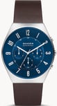 Skagen Watch Grenen Chronograph Espresso Leather Mens