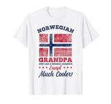 Norway Flag Fathers Day Norwegian Grandpa T-Shirt