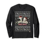 Laurel & Hardy Another Merry Xmess Christmas Knit Pattern Long Sleeve T-Shirt